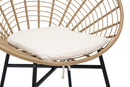 Sedia Panama Grid con Cuscino 72x56,5x88 cm in Ferro e Poliestere