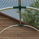 Serra a Tunnel per Piante con Rete e Porta a Cerniera 1,2x2,4x1,9m  Nero