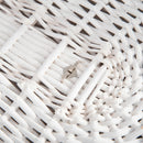 Cesto Portabiancheria 51x38x57 cm in Vimini con Coperchio e Sacco Interno Bianco