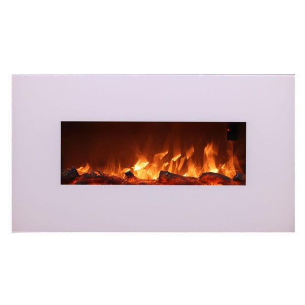 online Camino Elettrico da Parete 98x55x14 cm Effetto Fiamma 1500W Sined Monte Bianco