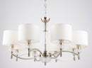 Lampadario Neoclassic in Metallo e Vetro Alicante Nickel