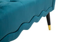 Panchetta Paris Oro 120x40x60 cm in Legno e Poliestere Ottanio