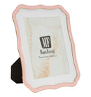 Cornice Margot Rosa 22,1x1,4x27,2 cm in Zinco e Vetro Rosa e Oro      