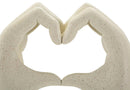 Scultura Love Stons 16,5x7x20 cm in Resina Crema      