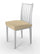 Set 2 Coprisedie Elasticizzati in Poliestere Panna