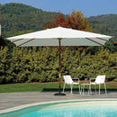 Ombrellone da Giardino 3x4 m Palo Ø48 mm in Legno Vorghini Ecrù Seconda Scelta