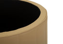 Puff con Contenitore London Marrone Ø46,5x44 cm in Pino e MDF e Spugna e Metallo e PU      
