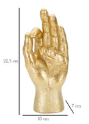 Statua Mano ""Ok"" 10x22,5x7 cm in Poliresina Oro