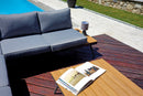 Set Salotto da Giardino in Alluminio Divano Angolare e Tavolino Vorghini Corner Malmo