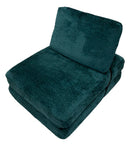 Poltrona Letto Faster Petrolio 80x100x80 cm in Spugna e Poliestere Verde acqua      