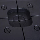 Base per Ombrellone da Giardino Riempibile a Croce 92-124 Kg Nero 51x51x12 cm 