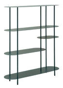 Libreria Saturno Ottanio 118x31x139 cm in Metallo Verde acqua      