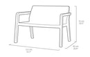 Set da Giardino Divano 2 Poltrone e Tavolino in Resina Keter Emily Lounge Antracite