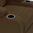 Poltrona Relax Reclinabile Manuale 100x76x94 cmin Microfibra Marrone
