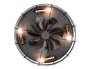 Plafoniera con Ventilatore da Interno Attacco E27 Ø50 cm Metallo Nero Opaco