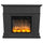 Camino Elettrico da Pavimento 110x95x25 cm Effetto Fiamma 1500W Sined Pienza Grigio Scuro