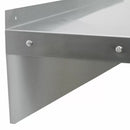 Set 2 Mensole a Muro 194x30 cm per Cucine di Ristoranti Pizzerie in Acciaio Inox
