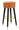 Sgabello Bar Paris Ø35x74 cm in Legno e Tessuto Vellutato Arancione