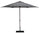 Ombrellone da Giardino Ø3 m Palo Ø38 mm in Alluminio Effetto Legno Tessuto Olefin Trend Wood Grigio