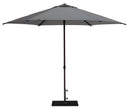 Ombrellone da Giardino Ø3 m Palo Ø38 mm in Alluminio Effetto Legno Tessuto Olefin Trend Wood Grigio