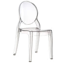 Set 4 Sedie Impilabili 47x90x50 cm in Policarbonato Glass Trasparente
