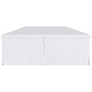 Gazebo Pieghevole 6x3m Funi e Picchetti Bianco