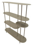 Libreria Saturno Tortora 118x31x139 cm in Metallo Grigio tortora      