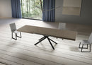 Tavolo Allungabile 180/284x90 cm Niket Tortora Gambe Antracite      