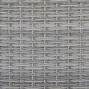 Divano con 2 Pouf Perù con Cuscini in Wicker Grigio