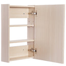 Specchio Armadietto da Bagno Pensile 3 Ripiani Interni in Legno Rovere 40x60x13,5 cm 