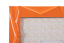 Cornice Orangy 25,8x2x31 cm in Resina e Vetro Arancione      