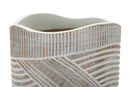 Vaso Resina Woody Ø19x55 cm in Resina Bianco effetto lavato      