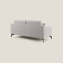 Divano 3 Posti 206x95x91 cm in Tessuto Grigio Chiaro