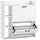Scarpiera Slim 83x24x90.5 cm per 15 Scarpe con 2 Cassetti Ribaltabili e 3 Vani Aperti Bianco