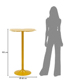 Tavolo Bar Clox Senape 60x0x60 cm in Metallo Senape      