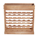 Cantinetta Portabottiglie 24 Alloggi in Legno 70x22.5x70 cm Naturale 