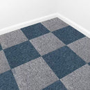 Set 20 Quadrotte di Moquette 50x50 cm 5mq in Blu Tempesta