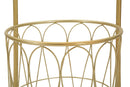 Porta Asciugamani da Terra Trip 40x30x112 cm in Metallo e Marmo Artificiale Oro e Bianco      