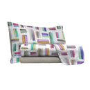 Set Lenzuola con Stampa Sopra Sotto e Federe Multicolor