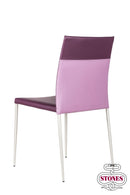 Set 4 Sedie 41,5x44xH85 cm in Similpelle Minnie Viola