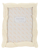 Cornice Snake 19,8x2x24,8 cm in Resina e Vetro Crema      