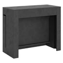 Consolle Tavolo Allungabile 90-302x42x75 cm Evolve Antracite Spatolato  