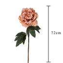Set 3 Peonia Artificiale anticata Singola Altezza 72 cm 