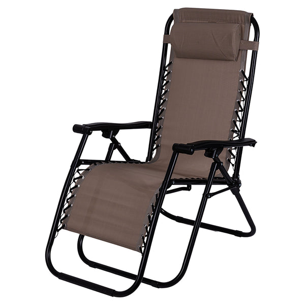 Sedia Sdraio Reclinabile e Richiudibile Rio 65x90x108 cm con Poggiatesta in Poliestere con Struttura in Acciaio Sabbia prezzo