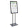 Espositore a Leggio con Piantana 51,4x79 cm in Alluminio Porta Menù Nera
