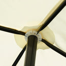 Ombrellone da Giardino 2x2 m Palo Ø28 mm in Matallo e Poliestere Bianco Crema