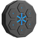Macchina da Boxe a Parete 40x40x7,5 cm Punch Boxe con Connessione Bluetooth e Luci in PE e PU Nero      