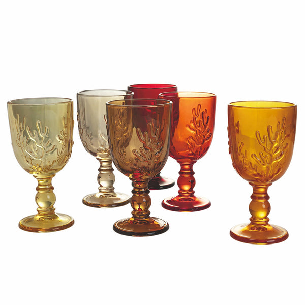 Set 6 Calici in Vetro 340 ml Villa d'Este Home Tivoli Coral Sunset acquista