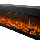 Camino Elettrico da Incasso a Parete Frontale 150x18x46 cm Detroit LED RGB e APP  