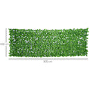 Arella Siepe Sintetica Artificiale 3x1m per Balcone e Giardino Foglie di Acero Verdi